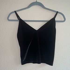 Brandy Melville Black Velvet Tank O/S